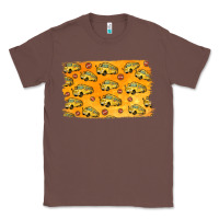 Chestnut School Bus Pattern Classic Tee - Jasminsmagicworld