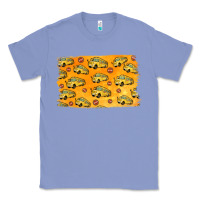 Colony Blue School Bus Pattern Classic Tee - Jasminsmagicworld
