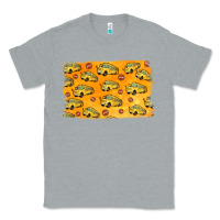 Heather Grey School Bus Pattern Classic Tee - Jasminsmagicworld