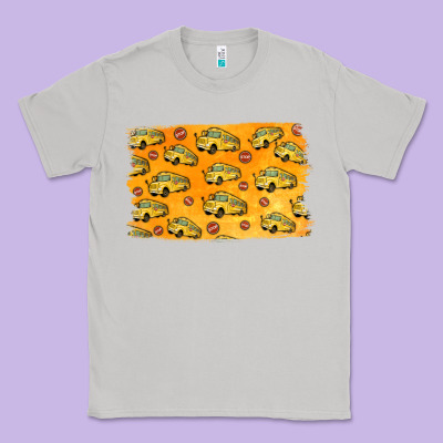 School Bus Pattern Classic Tee Designed By Jasminsmagicworld