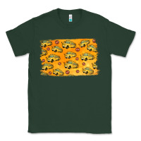 Sports Green School Bus Pattern Classic Tee - Jasminsmagicworld