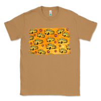 Toasted Coconut School Bus Pattern Classic Tee - Jasminsmagicworld