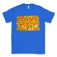 True Royal School Bus Pattern Classic Tee - Jasminsmagicworld