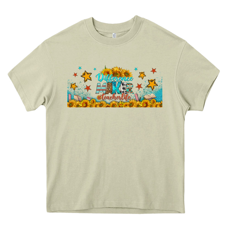 Difference Maker Teacher Life Libbey Glass Heavy Core Tee by BundleAndBundleShop | Teevron