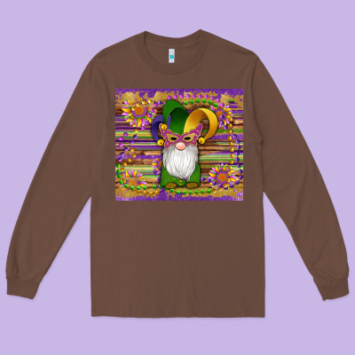 Mardi Gras Gnomes Mask Serape Sunflowers Long Sleeve Tee Designed By Artiststas