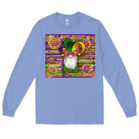 Colony Blue mardi gras gnomes mask serape sunflowers Long Sleeve Tee - Artiststas
