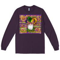 Plum mardi gras gnomes mask serape sunflowers Long Sleeve Tee - Artiststas