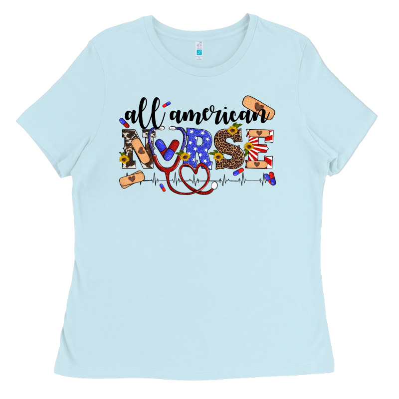 All American Nurse Ladies Tee by Artiststas | Teevron