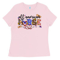 Bubblegum Pink all american nurse Ladies Tee - Artiststas