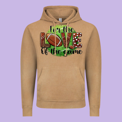 For The Love Of The Game Football Vintage Hoodie Designed By Barkaloodesign