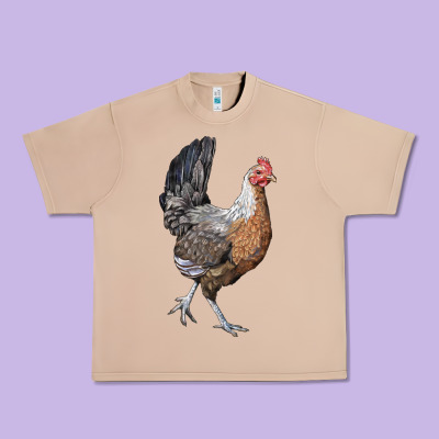 American Game Chicken Urban Heavy Tee Designed By Lillyallendesigns