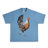 Pebble Blue American Game Chicken Urban Heavy Tee - LillyAllenDesigns
