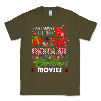 Army Green i just want to drink hot chocolate watch christmas movies premium Classic Tee - baoMotion