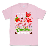 Bubblegum Pink i just want to drink hot chocolate watch christmas movies premium Classic Tee - baoMotion