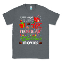 Charcoal Heather i just want to drink hot chocolate watch christmas movies premium Classic Tee - baoMotion