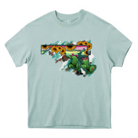 Arona Maryland Map Sunflower Cactus Serape Heavy Core Tee - RanaPortraitStore