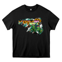 Black Maryland Map Sunflower Cactus Serape Heavy Core Tee - RanaPortraitStore