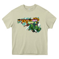 Mossy Maryland Map Sunflower Cactus Serape Heavy Core Tee - RanaPortraitStore