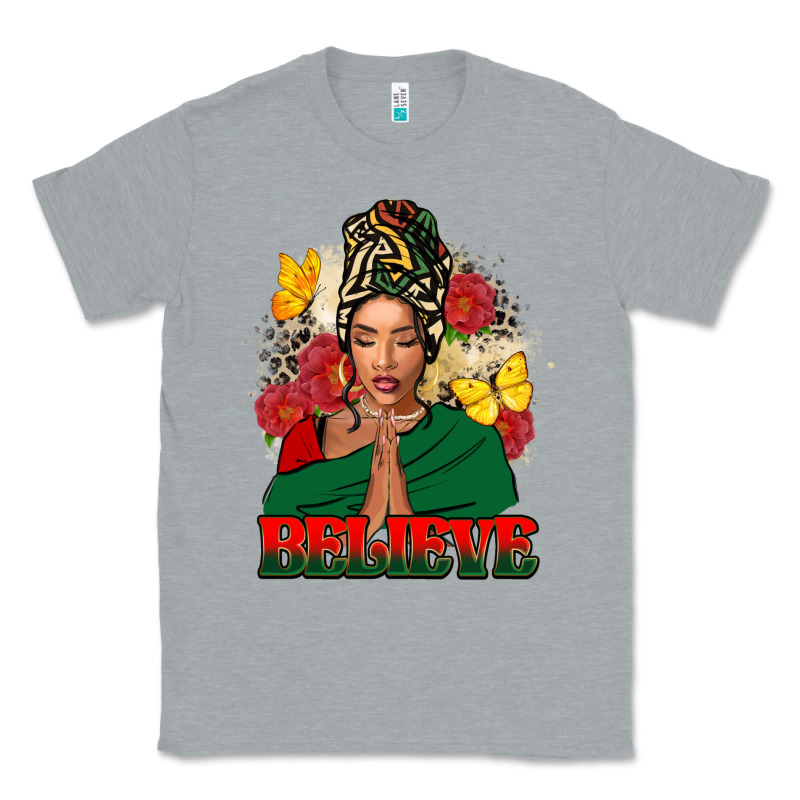 Believe Black Woman Classic Tee by FaDigitalArtStudio | Teevron