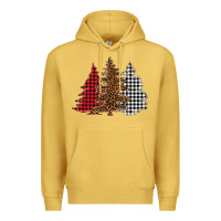 Antique Gold christmas trees Premium Hoodie - BarkalooDesign