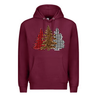 Burgundy christmas trees Premium Hoodie - BarkalooDesign