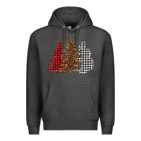 Charcoal Heather christmas trees Premium Hoodie - BarkalooDesign