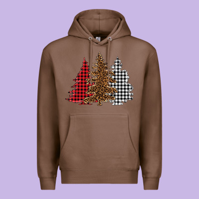 Christmas Trees Premium Hoodie Designed By Barkaloodesign