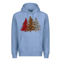 Colony Blue christmas trees Premium Hoodie - BarkalooDesign
