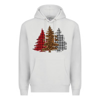 Dove Grey christmas trees Premium Hoodie - BarkalooDesign