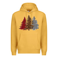 Mustard christmas trees Premium Hoodie - BarkalooDesign