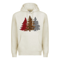 Oatmeal Heather christmas trees Premium Hoodie - BarkalooDesign