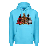 Ocean Blue christmas trees Premium Hoodie - BarkalooDesign