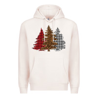 Pale Pink christmas trees Premium Hoodie - BarkalooDesign
