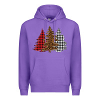 Purple christmas trees Premium Hoodie - BarkalooDesign