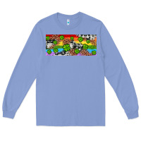 Colony Blue Western St. Patrick's Day Shamrock Rainbow Long Sleeve Tee - Artiststas