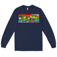 Navy Western St. Patrick's Day Shamrock Rainbow Long Sleeve Tee - Artiststas