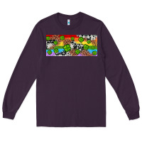 Plum Western St. Patrick's Day Shamrock Rainbow Long Sleeve Tee - Artiststas