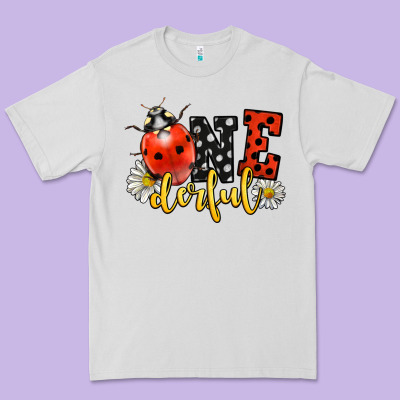 Onederful Wonderful Ladybug Premium Tee Designed By Lillyallendesigns