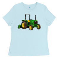 Baby Blue farm tractor Ladies Tee - Artiststas