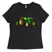 Black farm tractor Ladies Tee - Artiststas