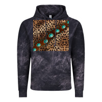 Cloud Black leopard gemstone leather Vintage Hoodie - BarkalooDesign