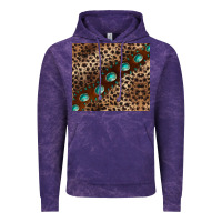 Cloud Purple leopard gemstone leather Vintage Hoodie - BarkalooDesign