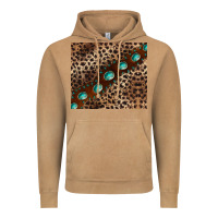 Vintage Camel leopard gemstone leather Vintage Hoodie - BarkalooDesign