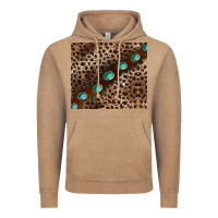 Vintage Coffee leopard gemstone leather Vintage Hoodie - BarkalooDesign