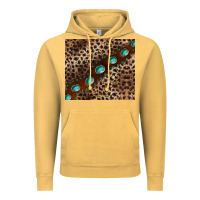 Vintage Mustard leopard gemstone leather Vintage Hoodie - BarkalooDesign