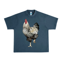 Midnight Navy wyandotte rooster Urban Heavy Tee - LillyAllenDesigns