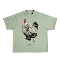 Oil Green wyandotte rooster Urban Heavy Tee - LillyAllenDesigns