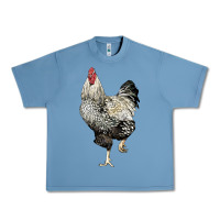 Pebble Blue wyandotte rooster Urban Heavy Tee - LillyAllenDesigns