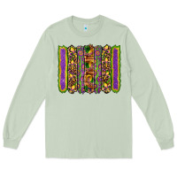 Mardi Gras Fleur De Lis Mask Leopard Glitter  Brushstrokes Long Sleeve Tee | Teevron