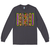Smoke mardi gras fleur de lis mask leopard glitter  brushstrokes Long Sleeve Tee - Artiststas